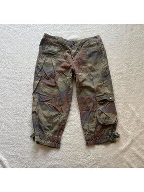 Y2K Camo Cargo Capri Pants
